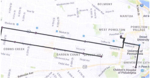 UPSH Spruce & Chestnut St Route